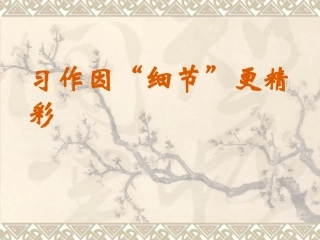 习作因“细节”更精彩