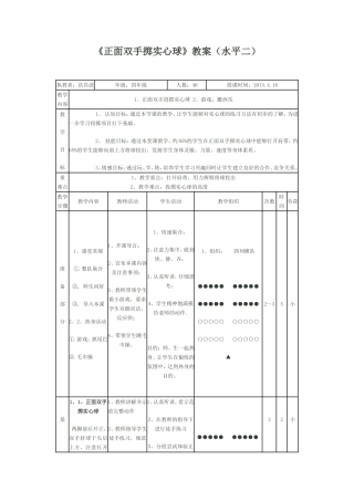 正面双手掷实心球
