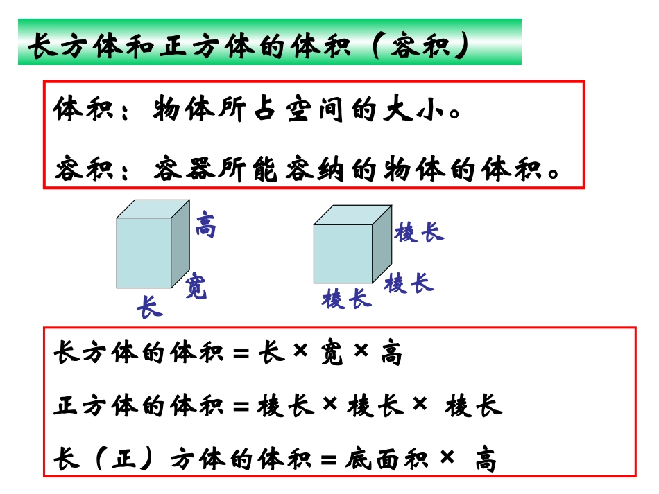 体积和容积复习课_第3页