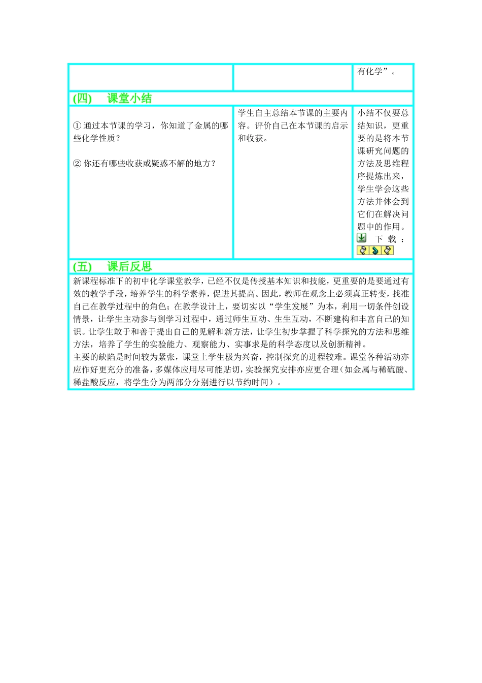《金属的化学性质》教学设计方案_第3页