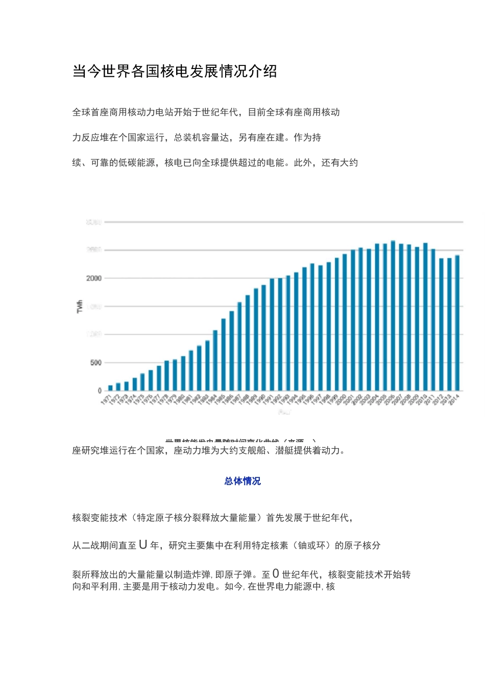 当今世界各国核电发展情况介绍_第1页
