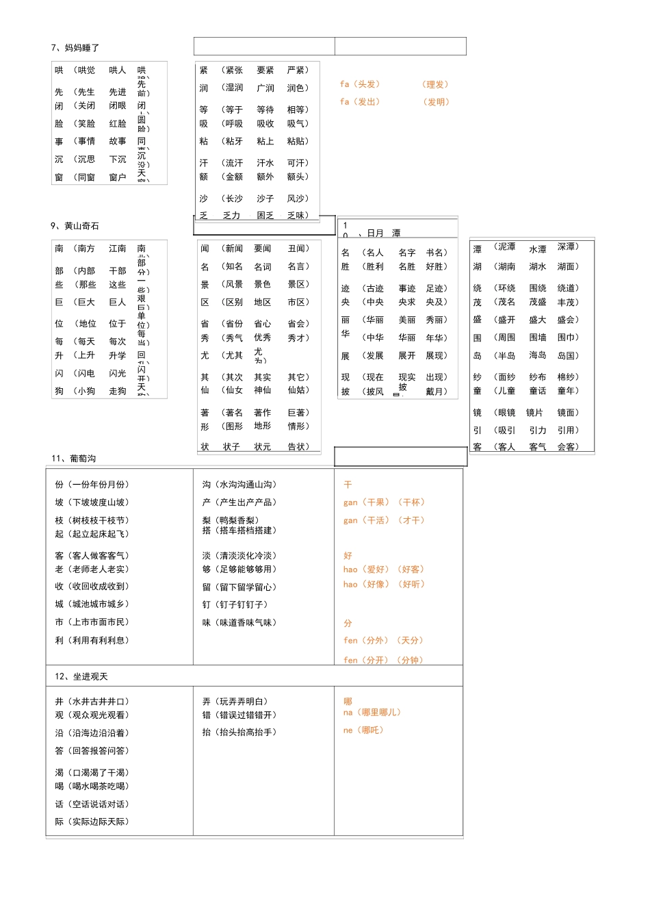 二年级上(识字表总表)_第3页