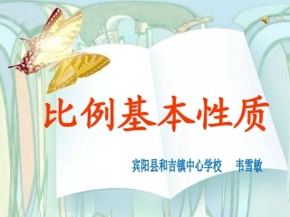 韦雪敏(人教版)六年级数学下册《比例的基本性质》--