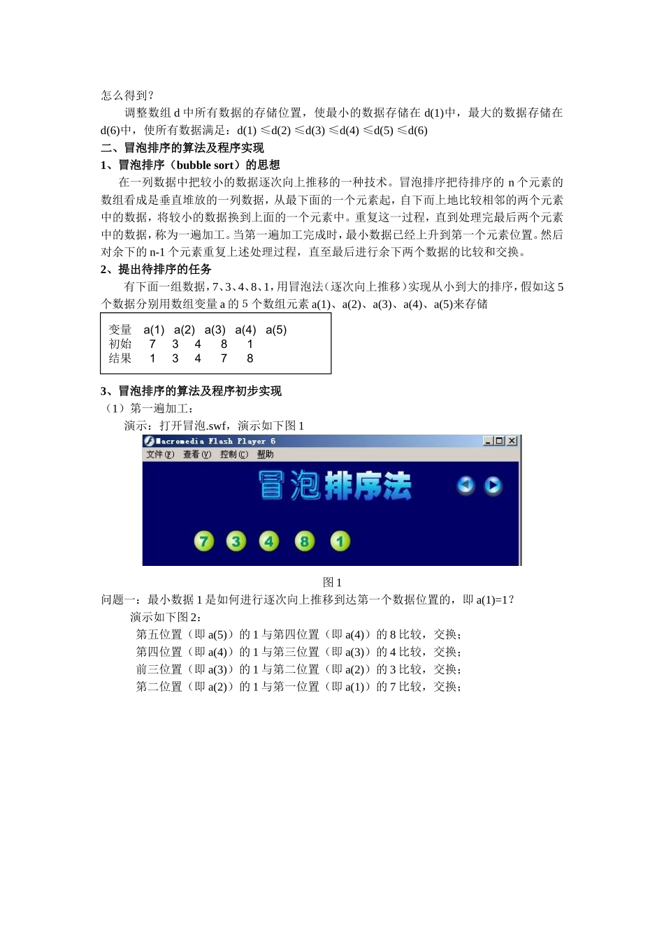 冒泡排序的算法及其程序实现_第2页