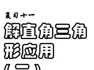 解直角三角形应用(二)