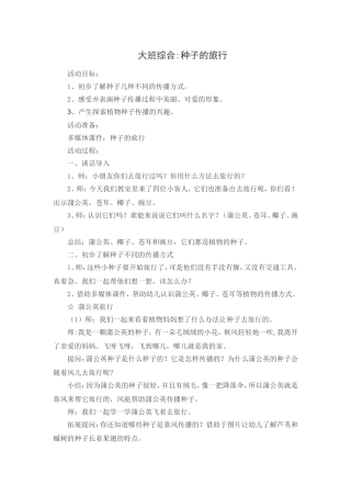 综合：种子的旅行(第二稿)