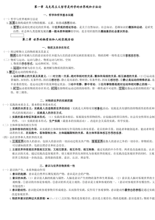 马克思主义哲学原理记忆