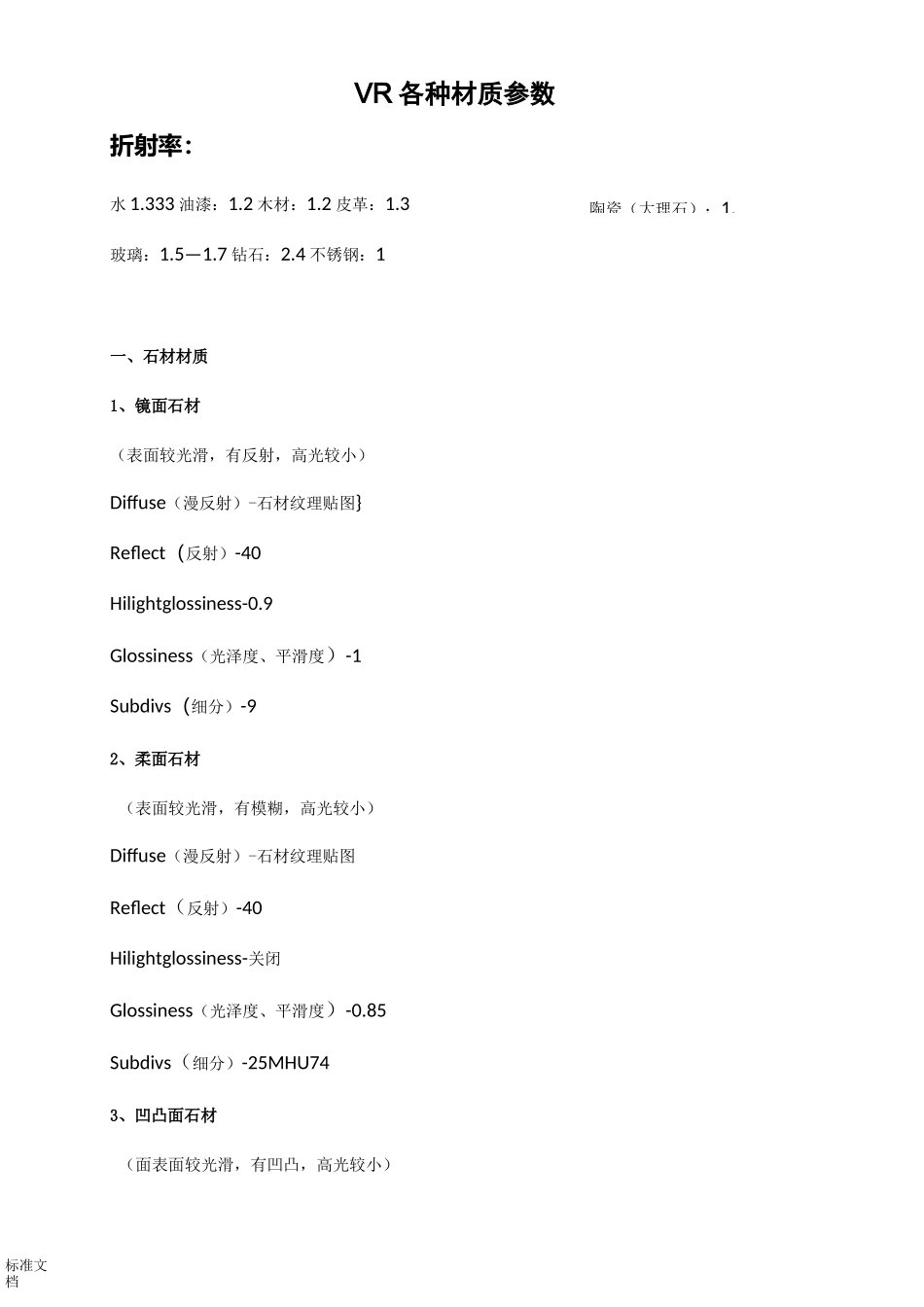 VRay各种材质全参数设置(全)_第1页