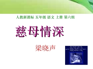 慈母情深李莉莉