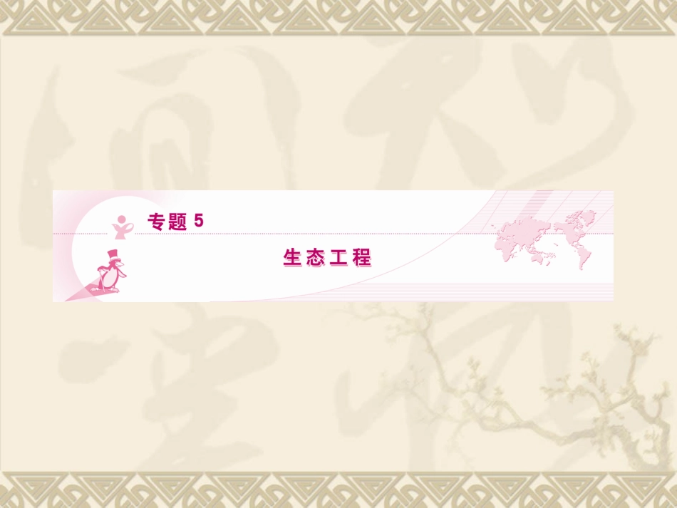 高三生物一轮复生态工程_第1页