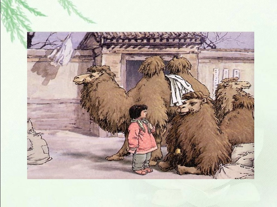 人教新课标五年级语文下册《冬阳-童年-骆驼队》课件_第3页