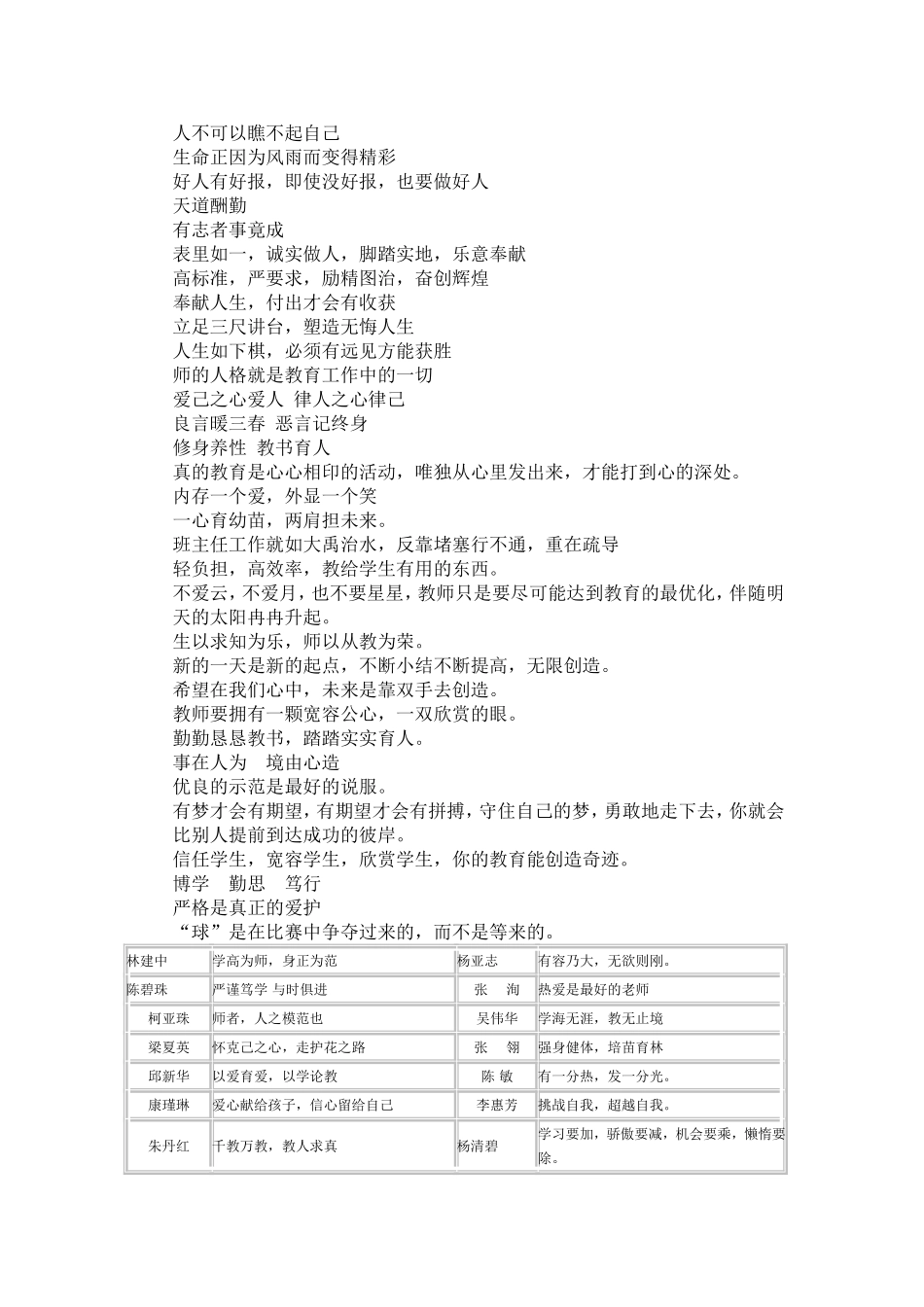 教师座右铭集锦_第2页
