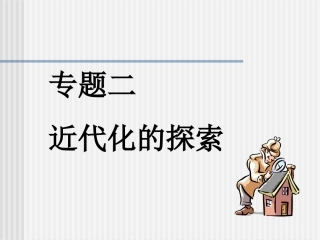 复习专题二　近代化的探索
