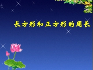 长方形和正方形周长的计算