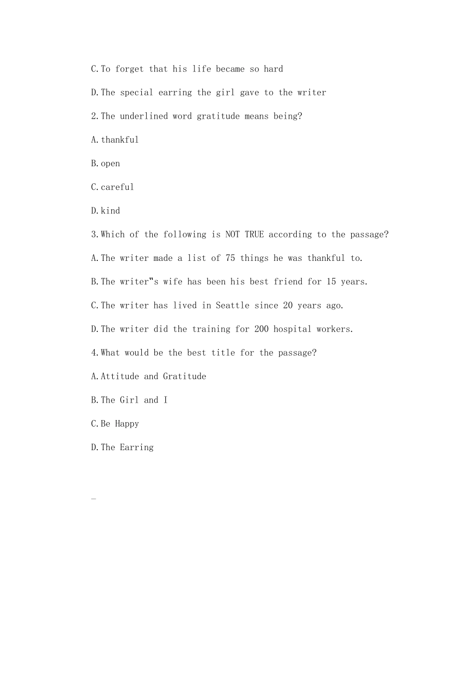 阅读理解满分训练_第2页