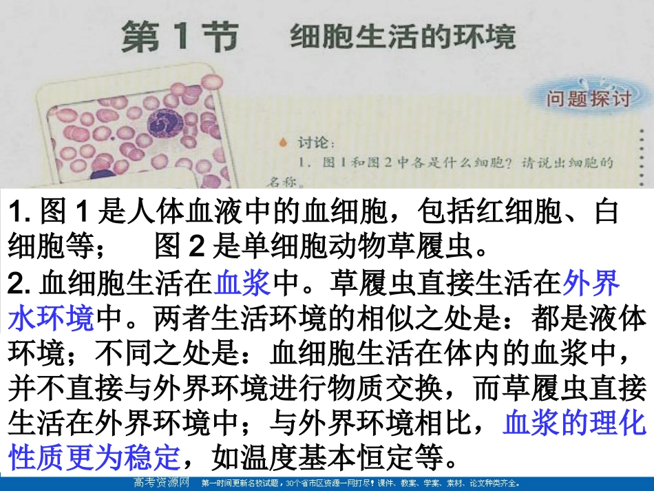 《细胞生活的环境》课件_第2页