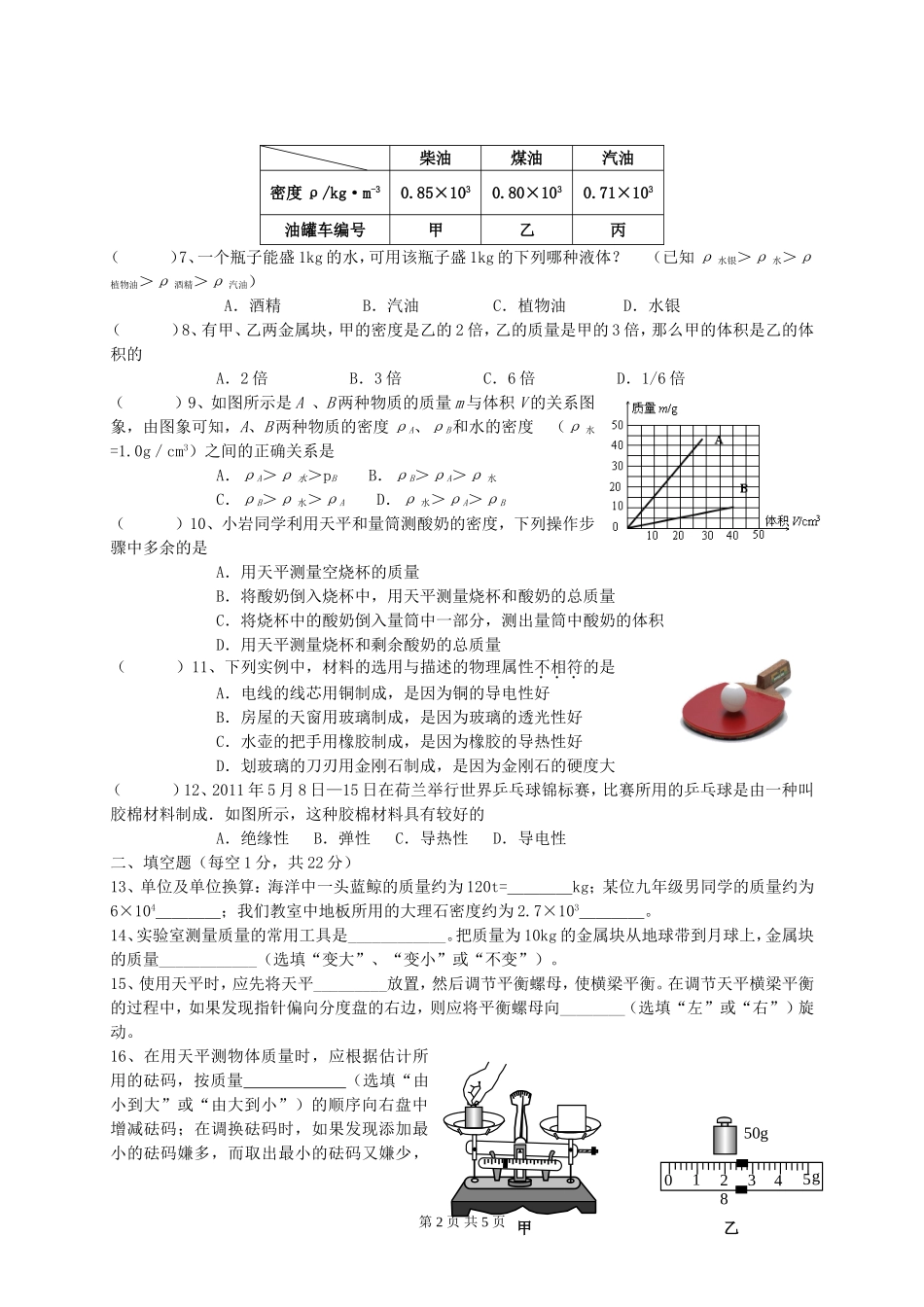 八下第一次月考试卷_第2页