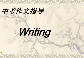 中考英语作文专题复习指导