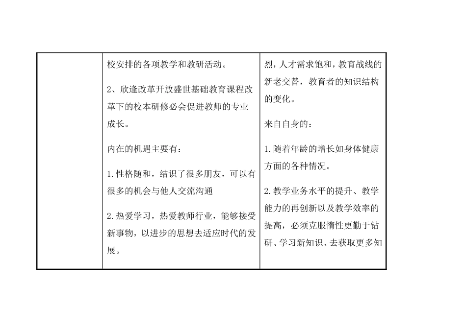 个我的个人自我分析SWOT表_第3页