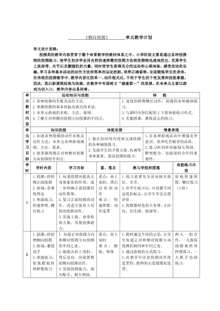 水平一（二年级）投掷