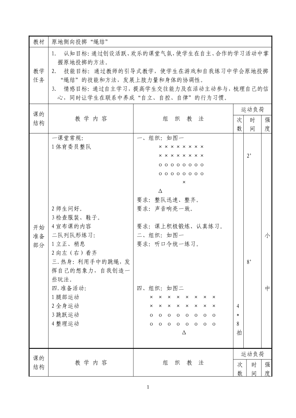原地侧向投掷“绳结”_第1页