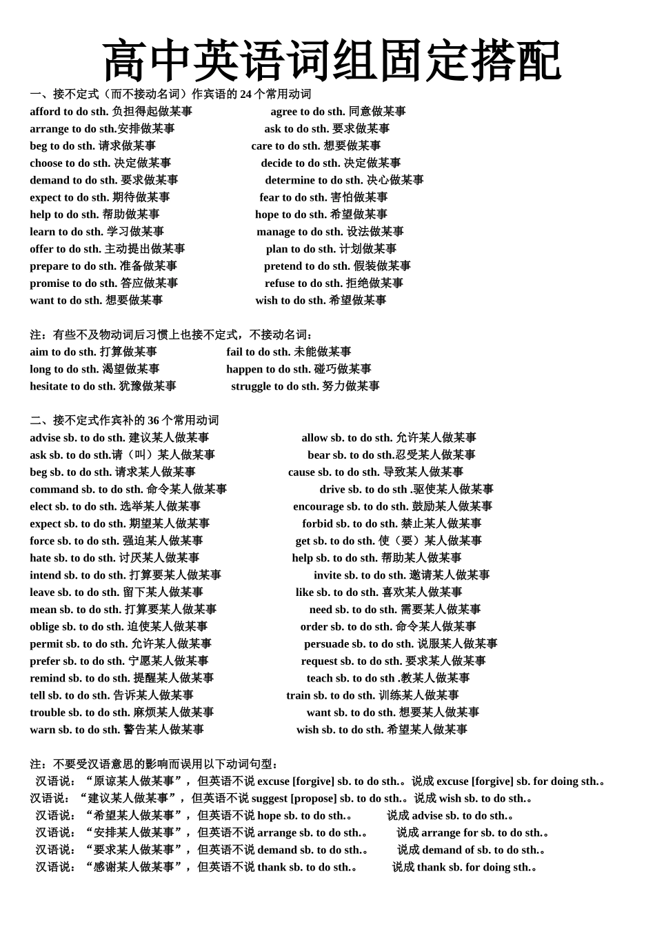 高中英语单词搭配)_第1页