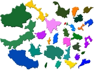 中国分省地图