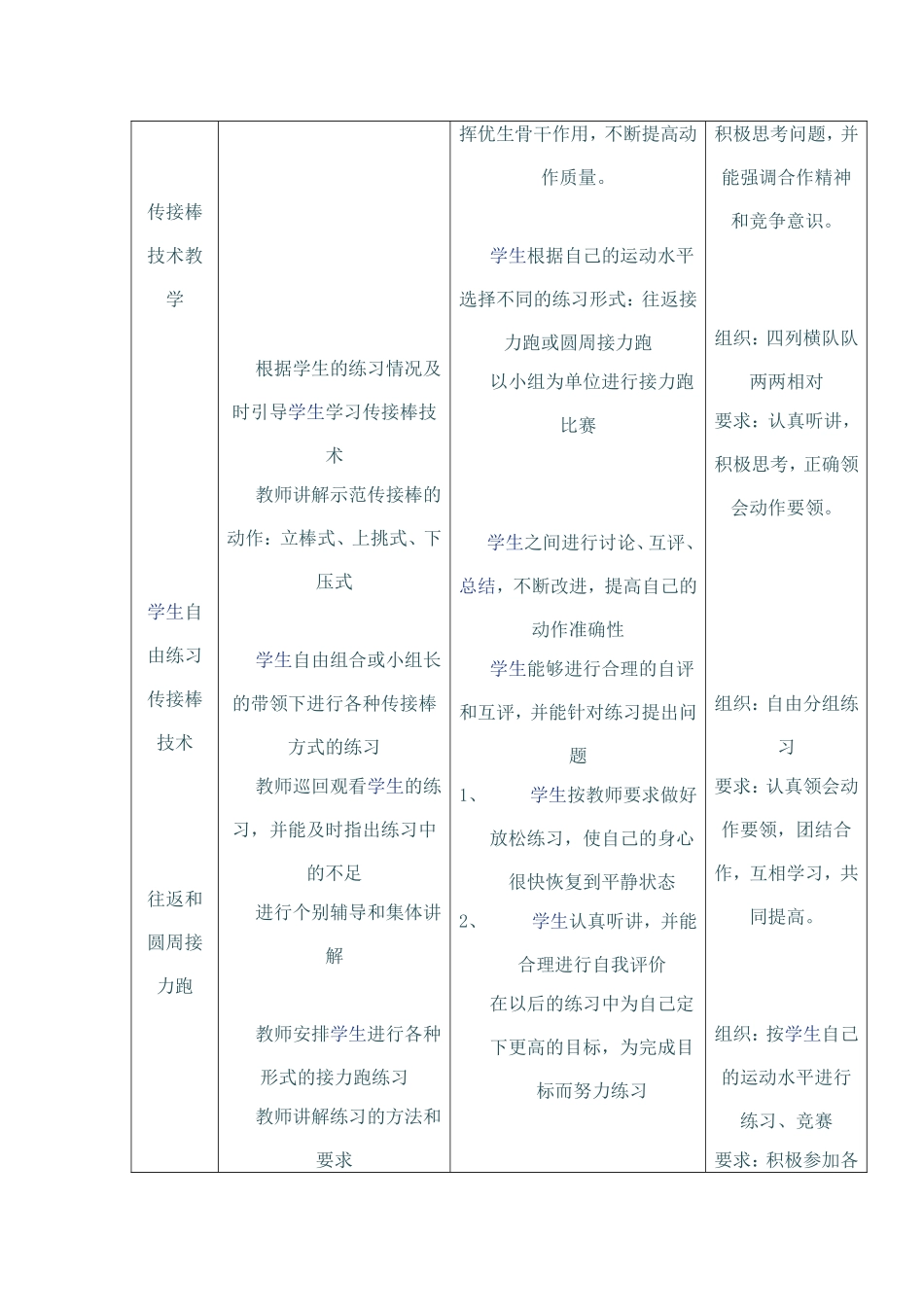 体育接力跑教案_第3页