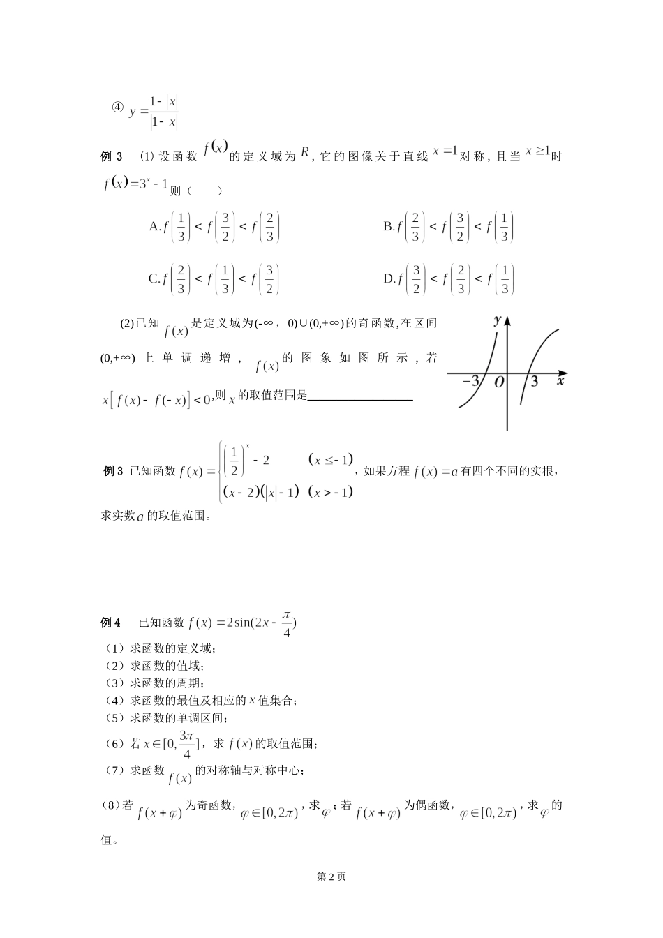 函数的图像经典例题_第2页