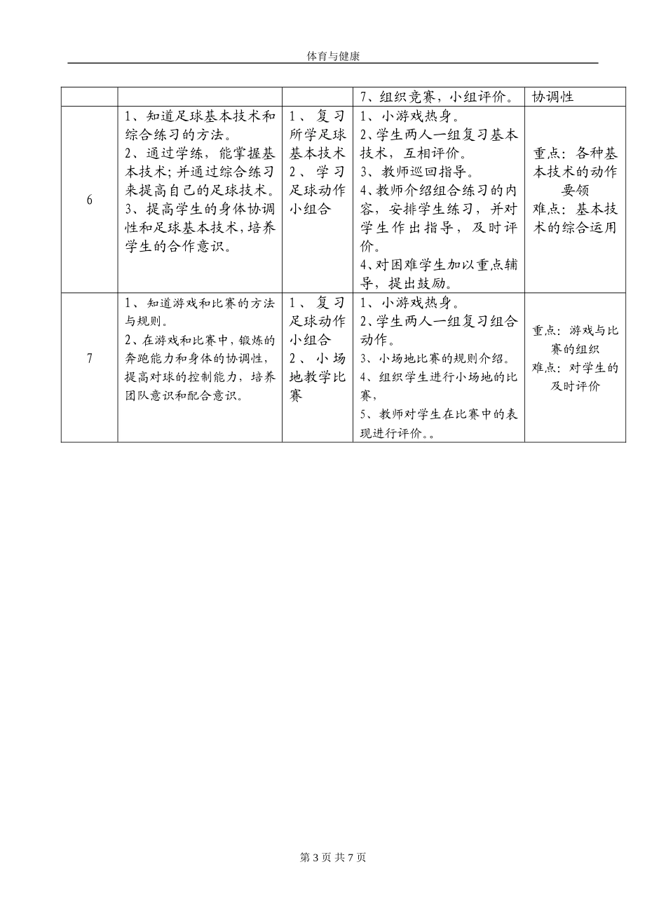 市大赛足球单元计划，教学设计，教案_第3页