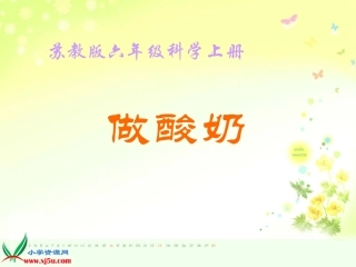 苏教版小学六年级上册《做酸奶》课件