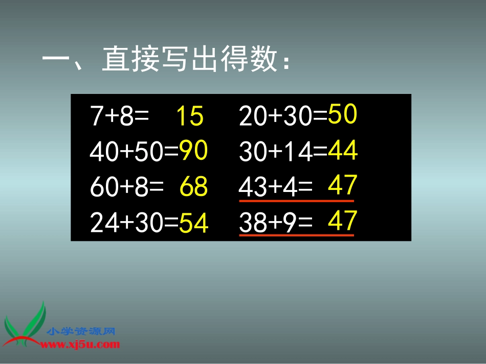 苏教版数学三年级上册《两位数加两位数的口算》PPT课件_第2页