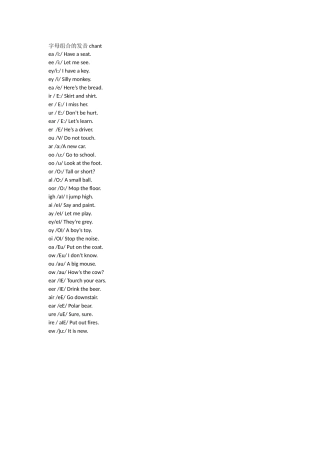 字母组合的发音chant