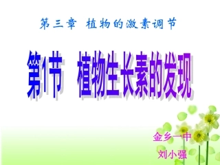 植物生长素的发现刘