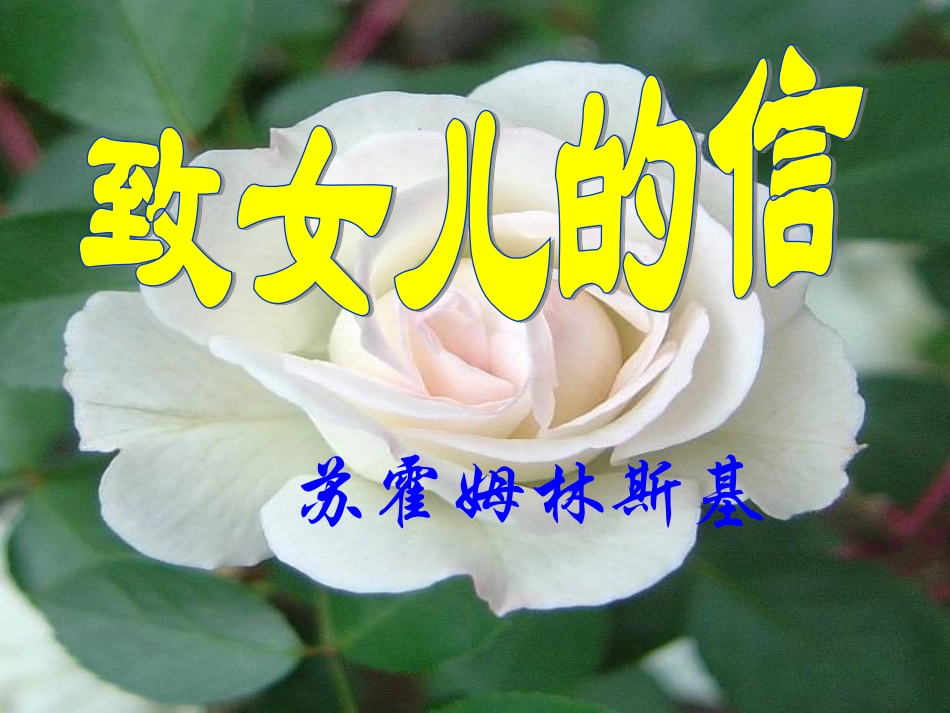 《致女儿的信》PPT_第1页
