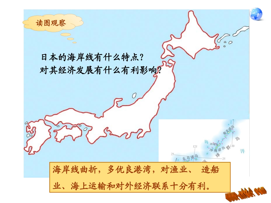 七年级下册地理课件人教版——日本_第3页