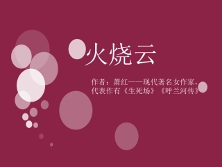 西师版四年级火烧云课件教案