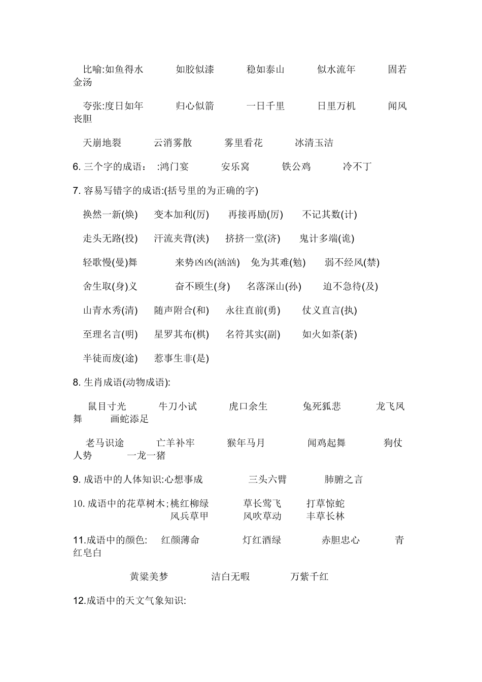 成语积累一览表_第3页