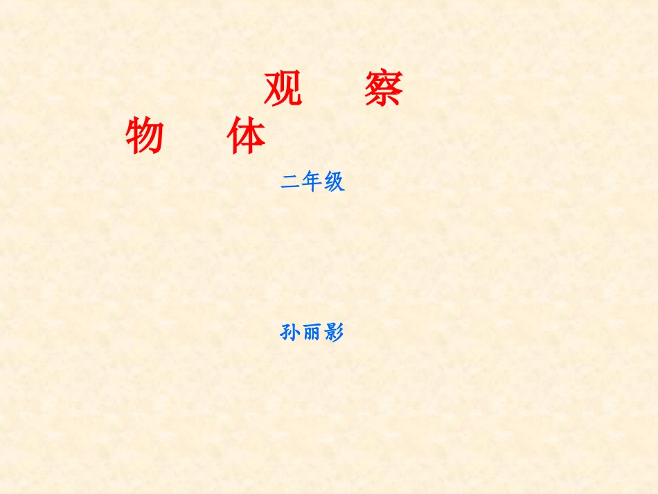 观察物体--孙丽影_第1页