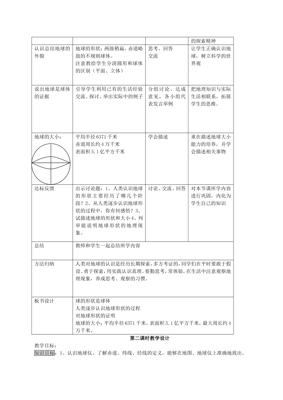 第二章第一节认识地球教学设计_第2页