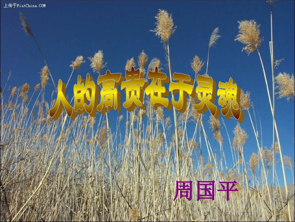 《人的高贵在于灵魂课》黄_第1页