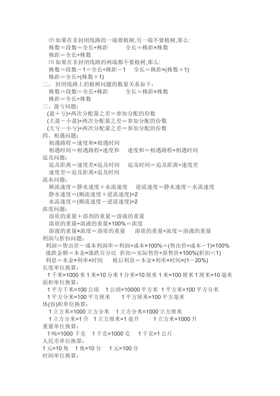 小学生数学所有公式_第2页