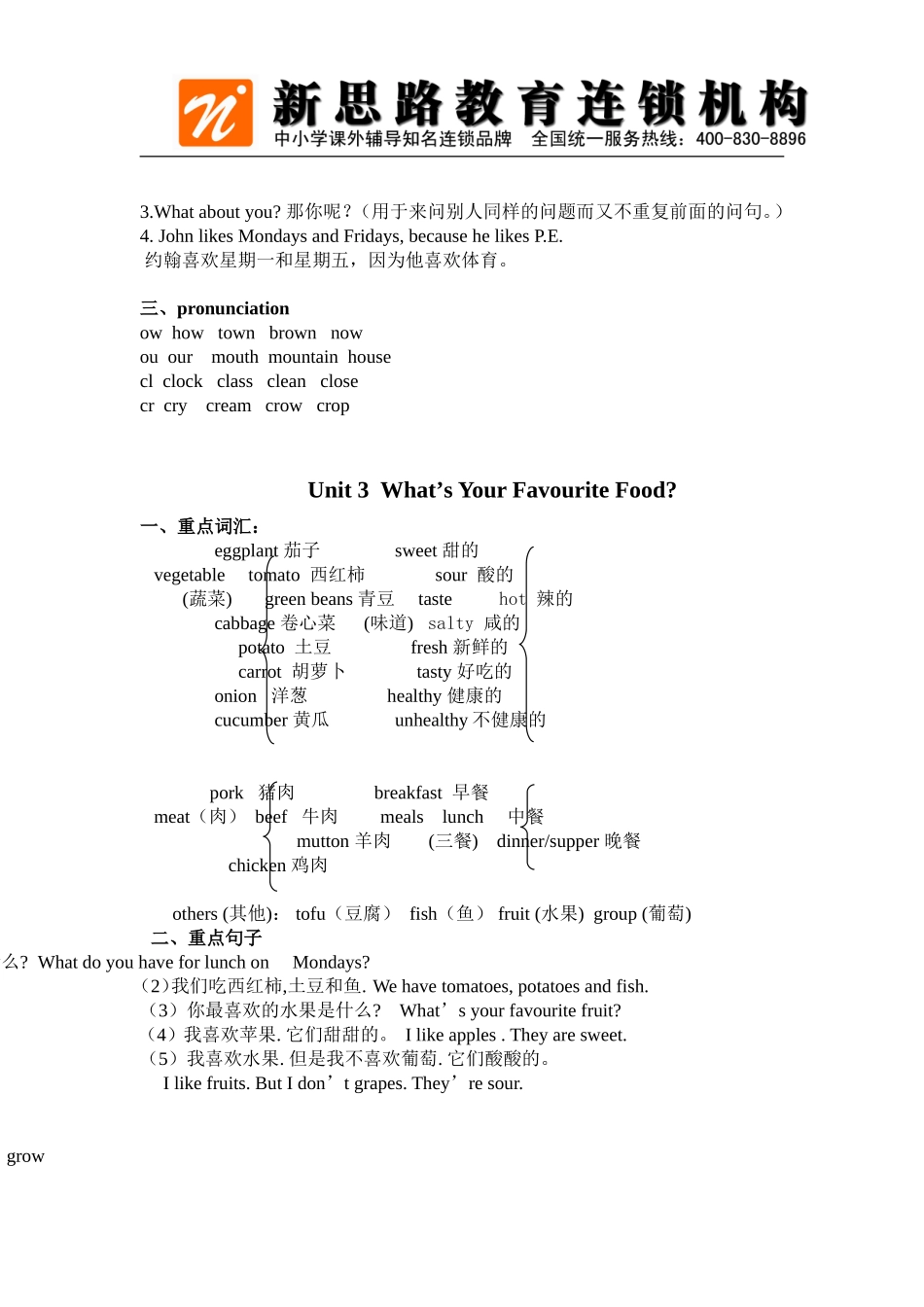 五年级英语上册知识点归纳_第3页