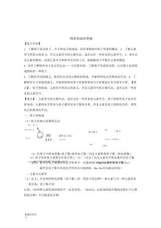 物质构成的奥秘讲义