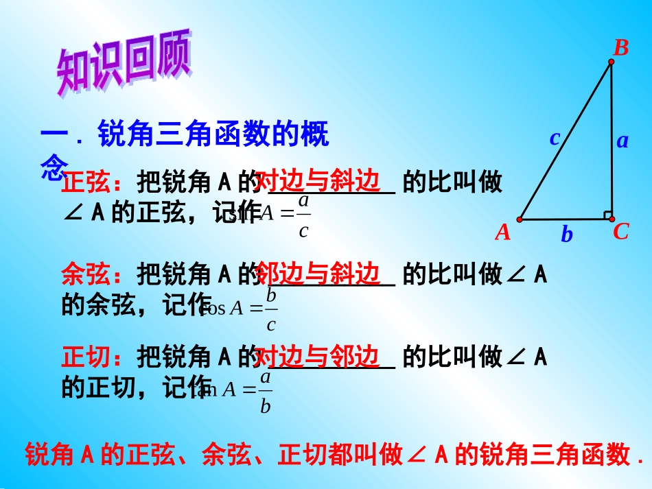 公开课：《锐角三角函数复习》课件_第3页