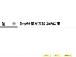 一轮复习第一章物质的量