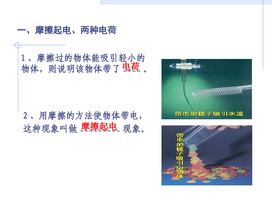 人教版九年级物理第十五章电流和电路单元复习课件_第2页