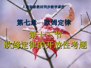 电学开放性考题训练课件