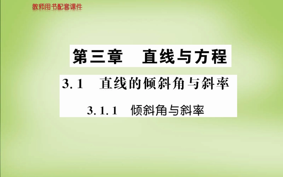 倾斜角与斜率课件_第1页