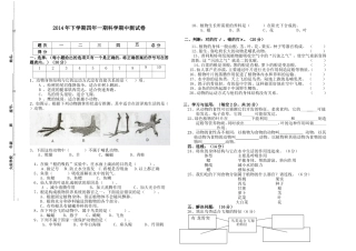 四年级上册段考科学试题